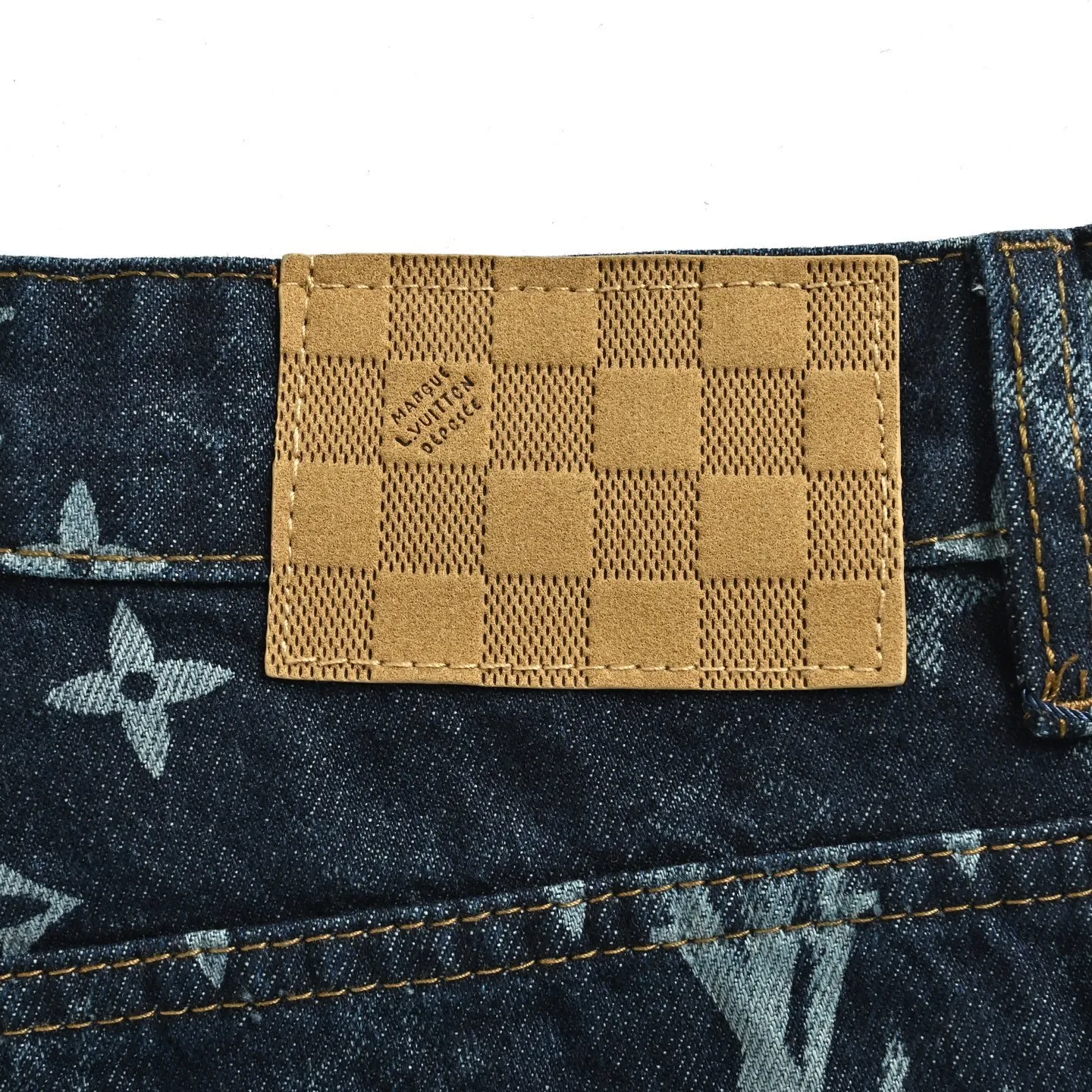 Louis Vuitton/Louis Vuitton Monogram old flower all over printed jacquard jeans